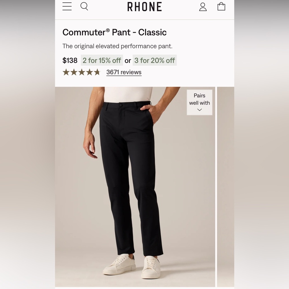 Rhone Men's Commuter Pant - GREEN